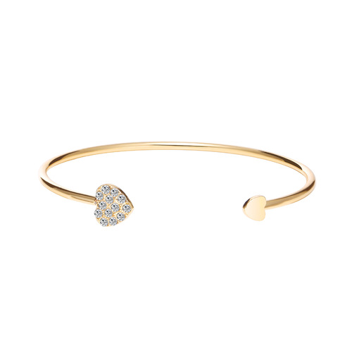 Cross-border new style women's love open bracelet creative design retro simple lucky 8-character bracelet set with diamonds three-piece set