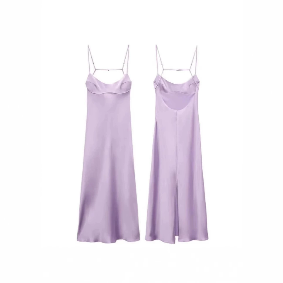 Европейская и американская женская одежда ранней весной новый темперамент сексуальная шелковая атласная текстура