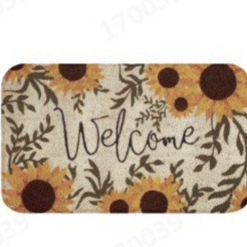 Alfombra de elemento de tema de verano transfronterizo alfombra de puerta de entrada antideslizante alfombra de entrada de cocina de baño absorbente