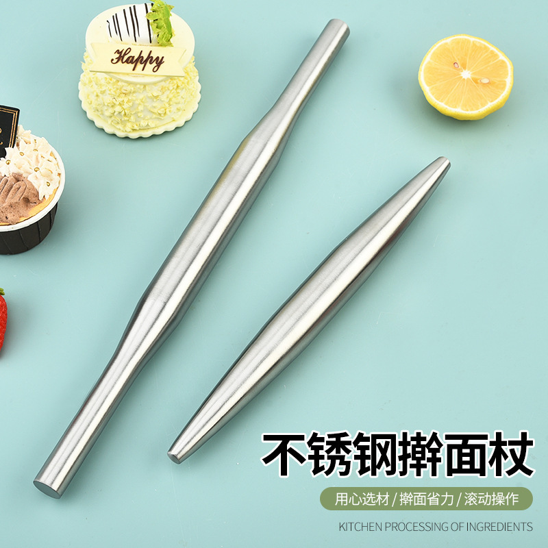 メーカー特注ステンレス製麺棒 餃子皮圧延麺棒 麺棒ツール 食品加工用麺棒 ステンレス製|undefined