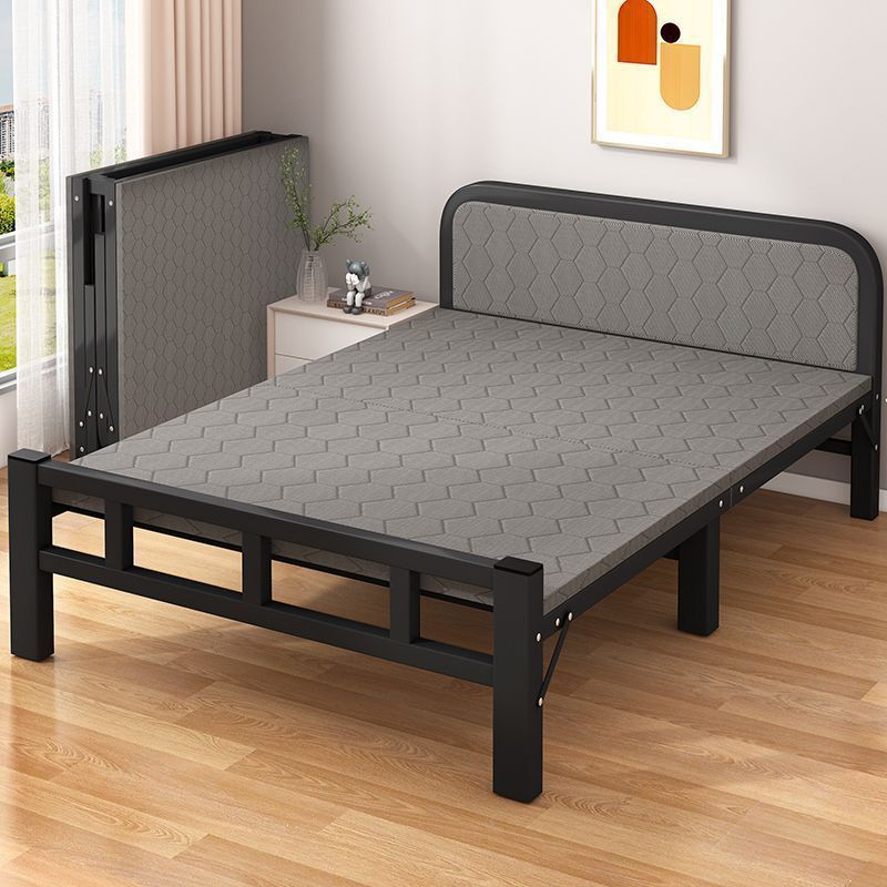 Cama plegable para una persona, cama sencilla para uso doméstico, cama para siesta en la oficina, cama para siesta en el dormitorio, cama pequeña para adultos, cama de hierro al por mayor.