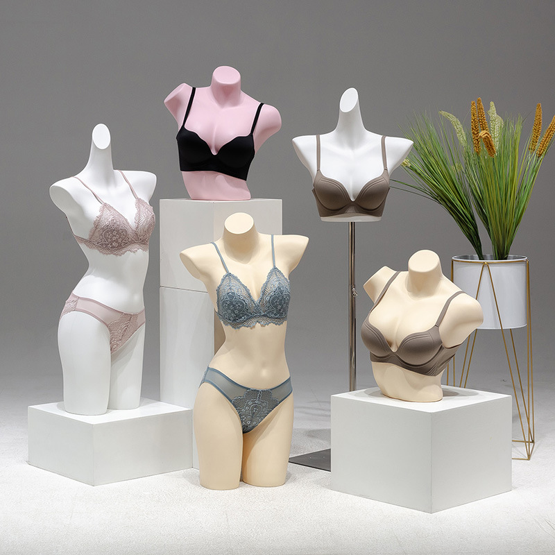 Reunir accesorios de modelo de ropa interior de medio cuerpo ropa interior masculina y femenina escaparate de la tienda soporte de exhibición cuerpo humano traje de baño soporte de sujetador modelo de pecho