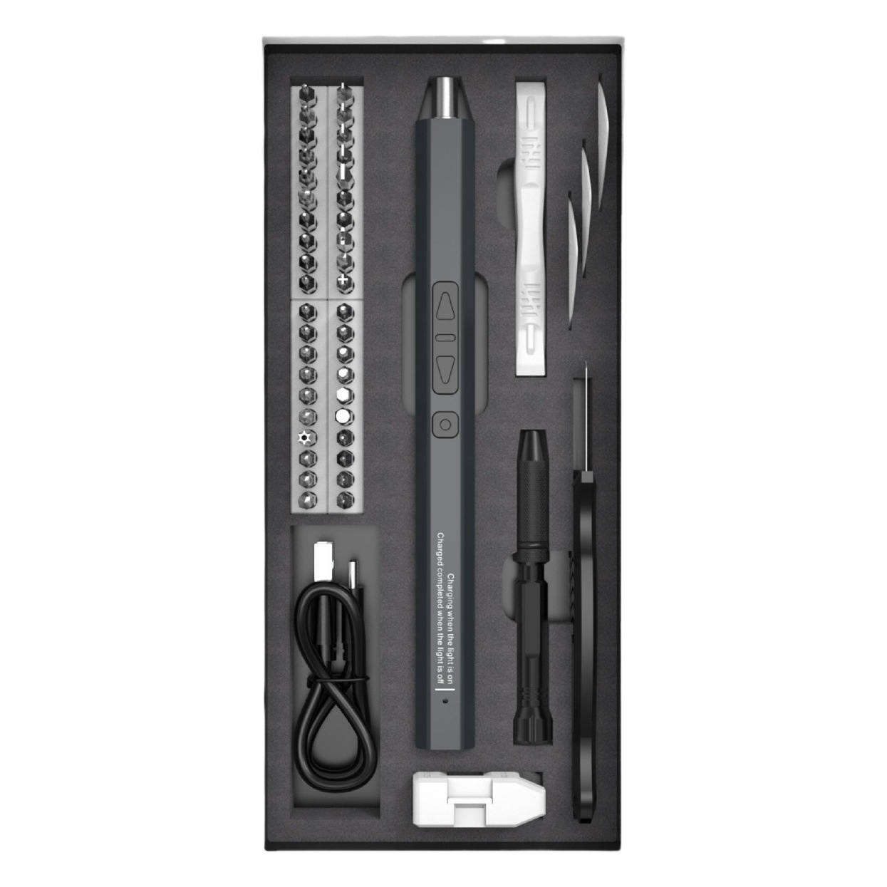 Herramienta de desmontaje de teléfonos móviles 50 en 1, gafas, consola de juegos, juguetes, computadora, destornillador eléctrico recargable, manual y automático integrado