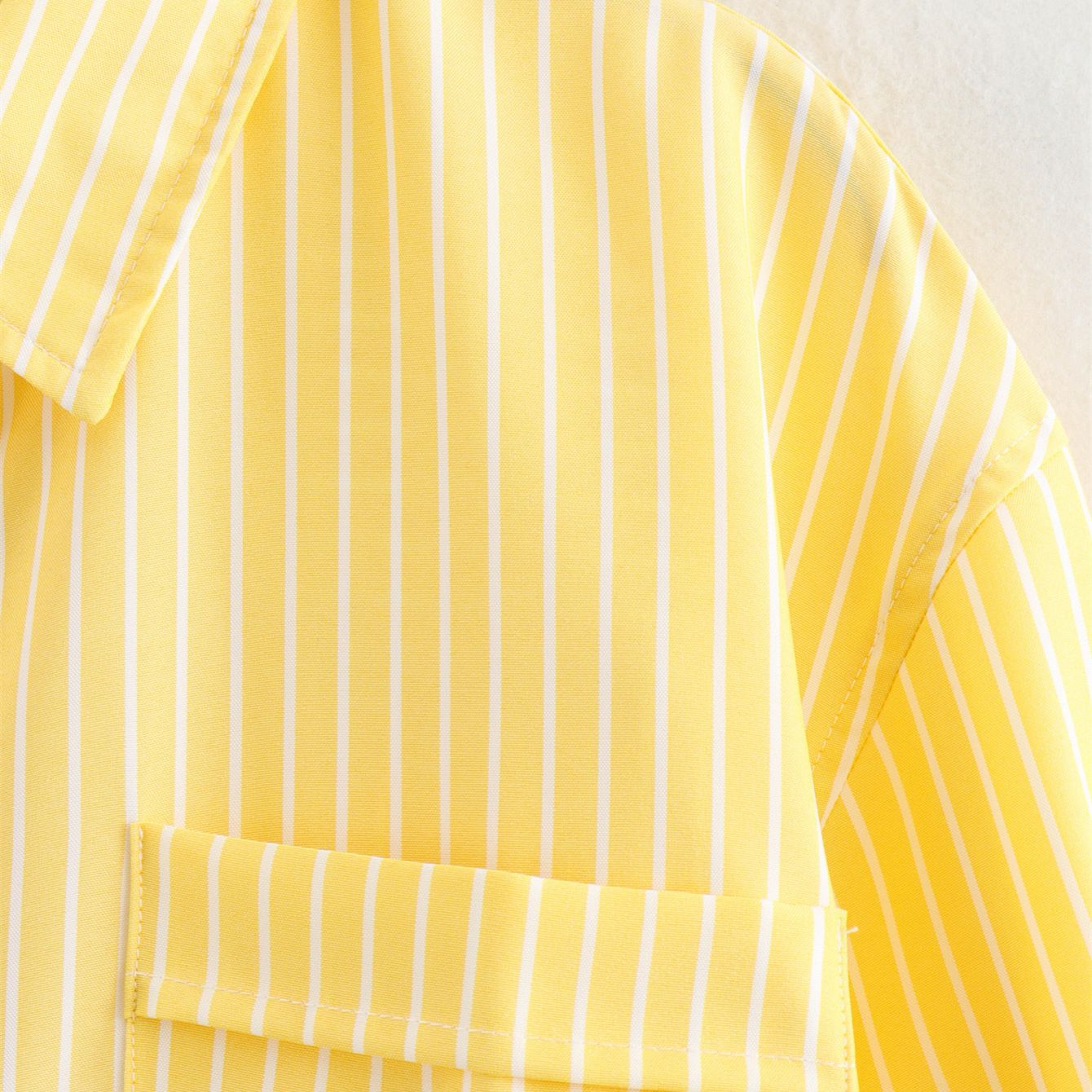 Women's Casual Loose Fit Stripe Shirt With Pocket, Long Sleeve Polo Collar Blouse, Comfortable Breathable Tops For Spring Summer_ecoleips.com