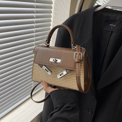 高級感手提小方包女韓版潮時尚單肩包2024夏季小眾簡約凱莉女包
