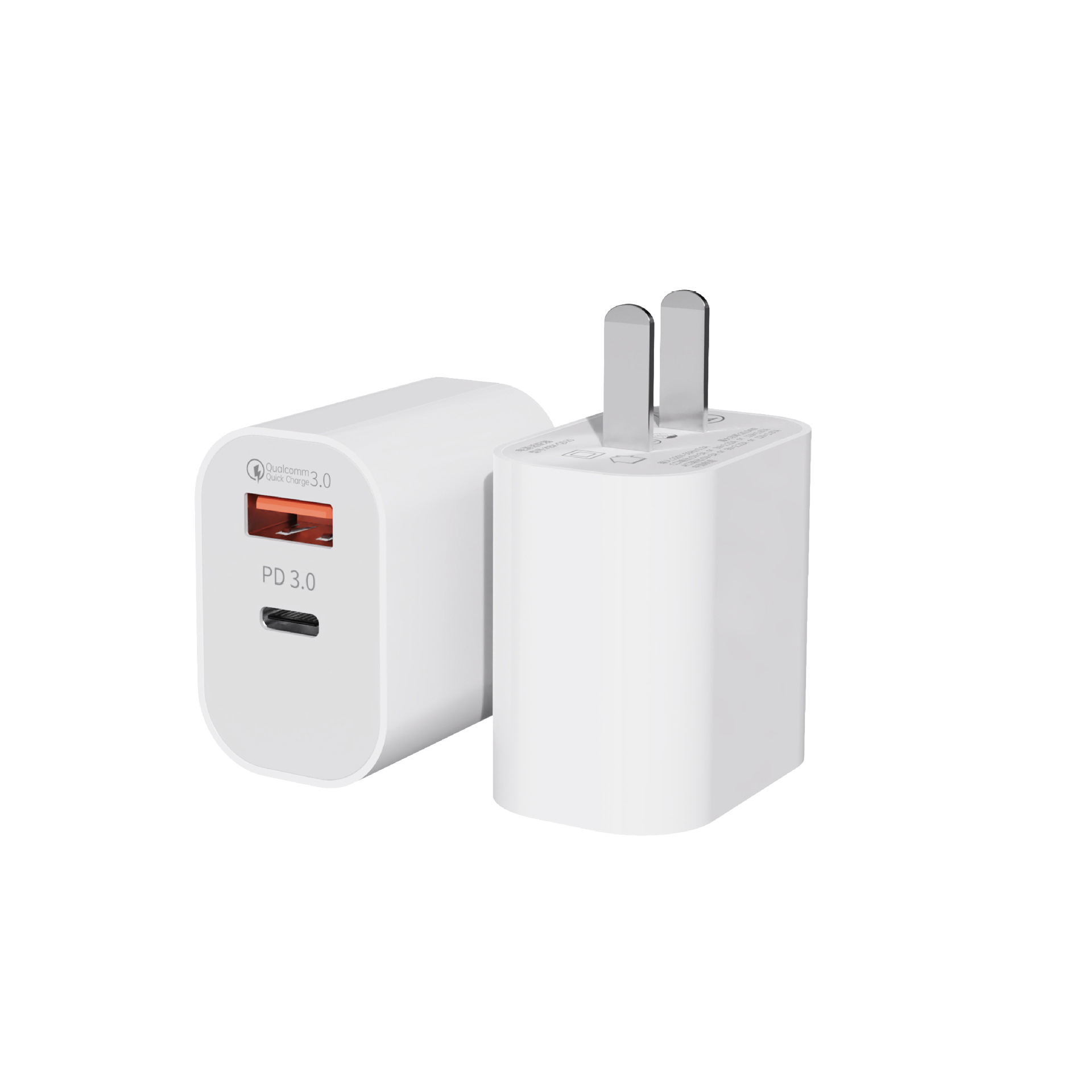 Cabeza de carga rápida de doble puerto PD20W Juego de carga rápida de múltiples puertos para cargador de teléfono móvil con cabezal de carga Apple 8-16