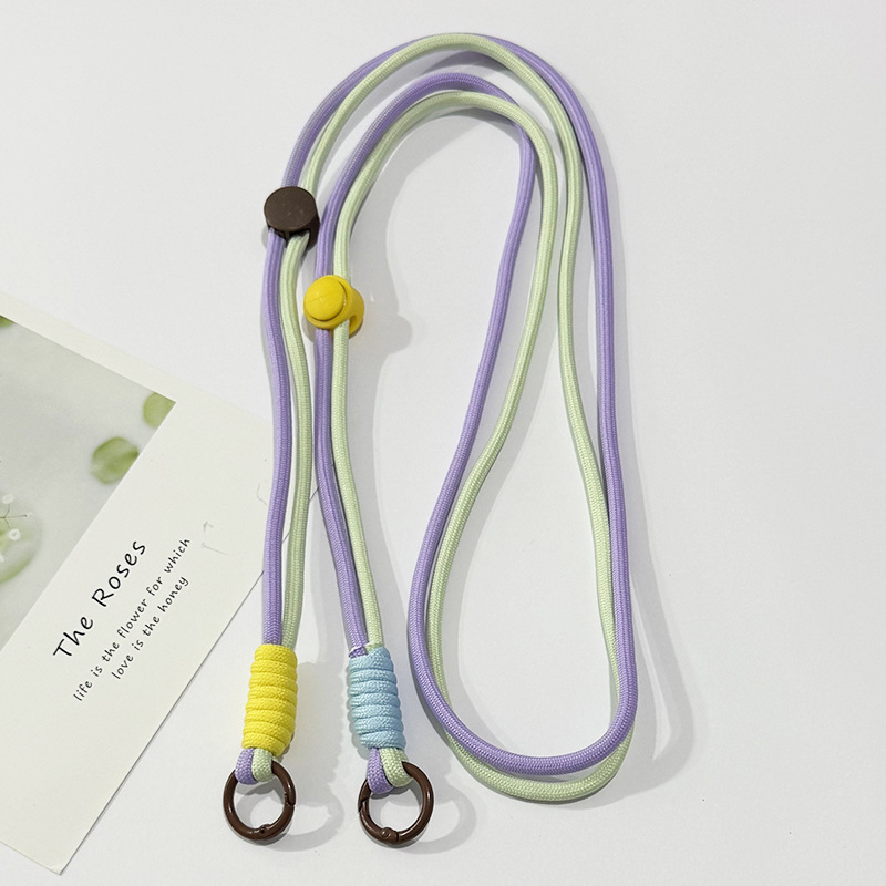 Cordón de teléfono móvil ajustable tejido anudado correa cuerda desmontable crossbody cuerda de teléfono móvil correa de teléfono móvil se puede llevar de vuelta