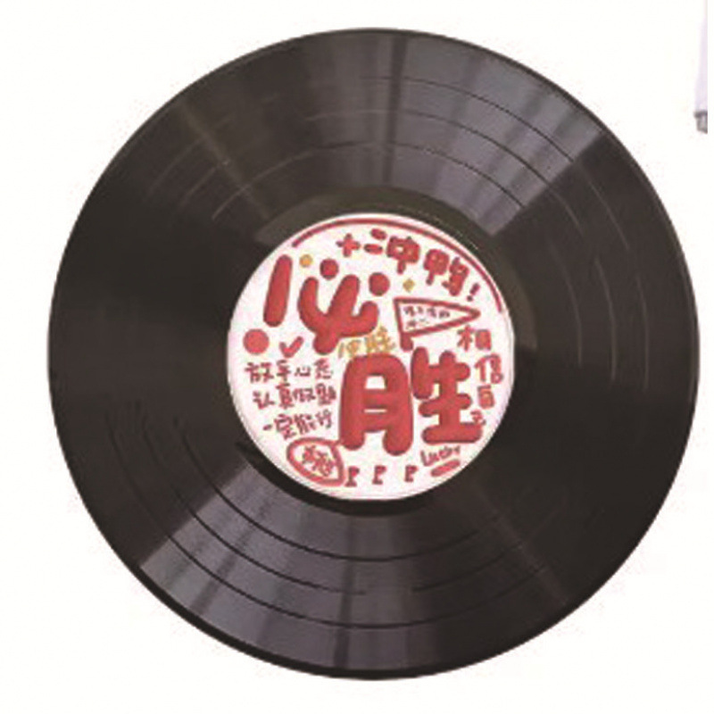 クリエイティブ落書きビニールレコード装飾バーパブインテリア壁装飾レトロノスタルジックな壁古いレコード装飾|undefined