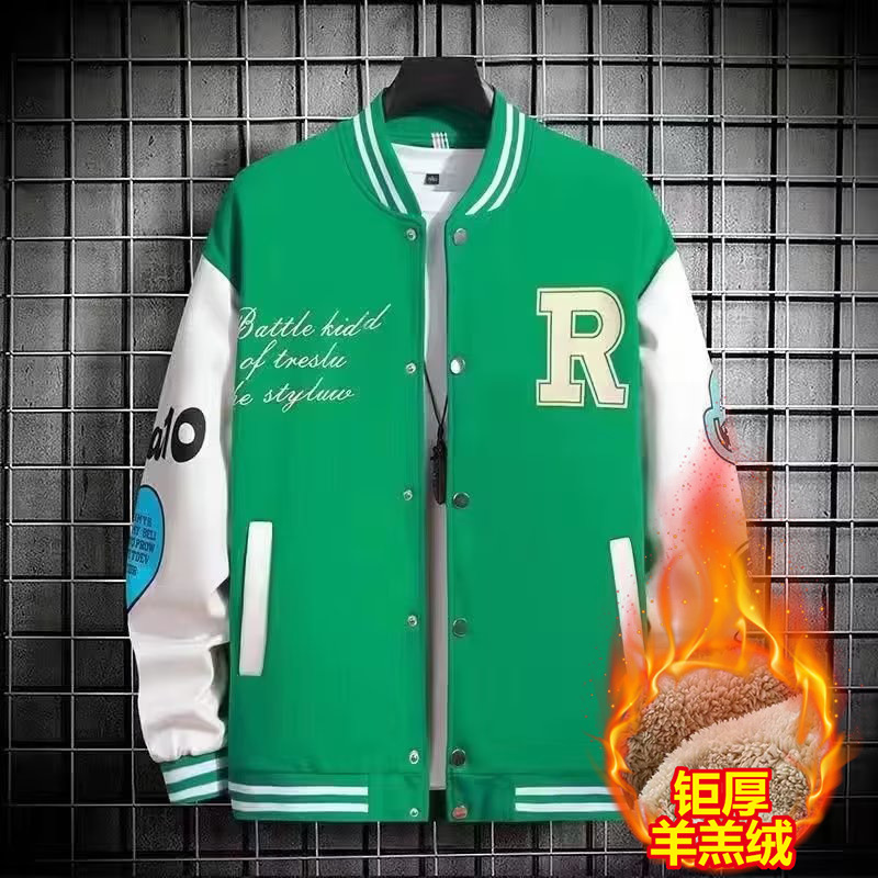 一件代发学院风秋季夹克外套男潮流款棒球服运动潮牌夹克外套男|undefined