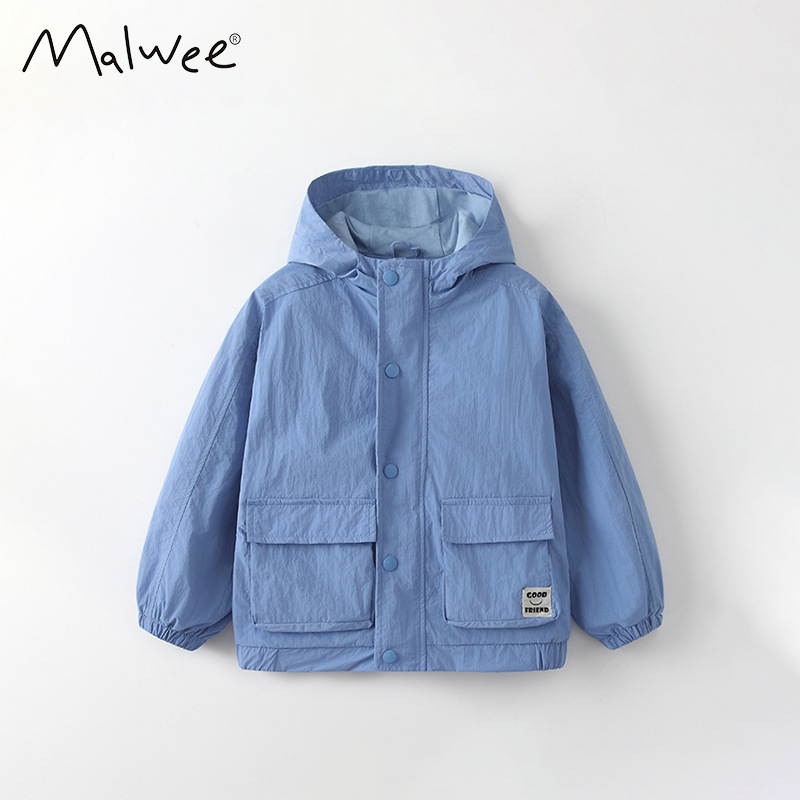 Malwee transfronterizo chaqueta de niño otoño y invierno nuevo estilo europeo y americano chaqueta de trabajo para niños pequeños y medianos guapo chaqueta de cremallera de niño