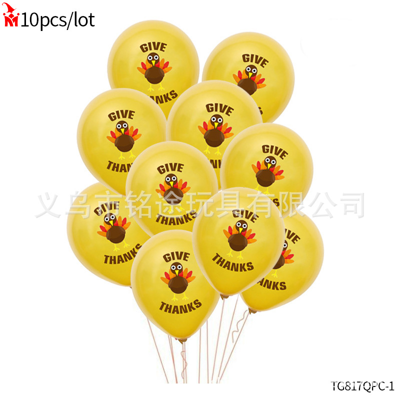 Acción de Gracias fiesta decoración traje de globo de Acción de Gracias accesorios de foto globo de película de aluminio globo de látex de Turquía