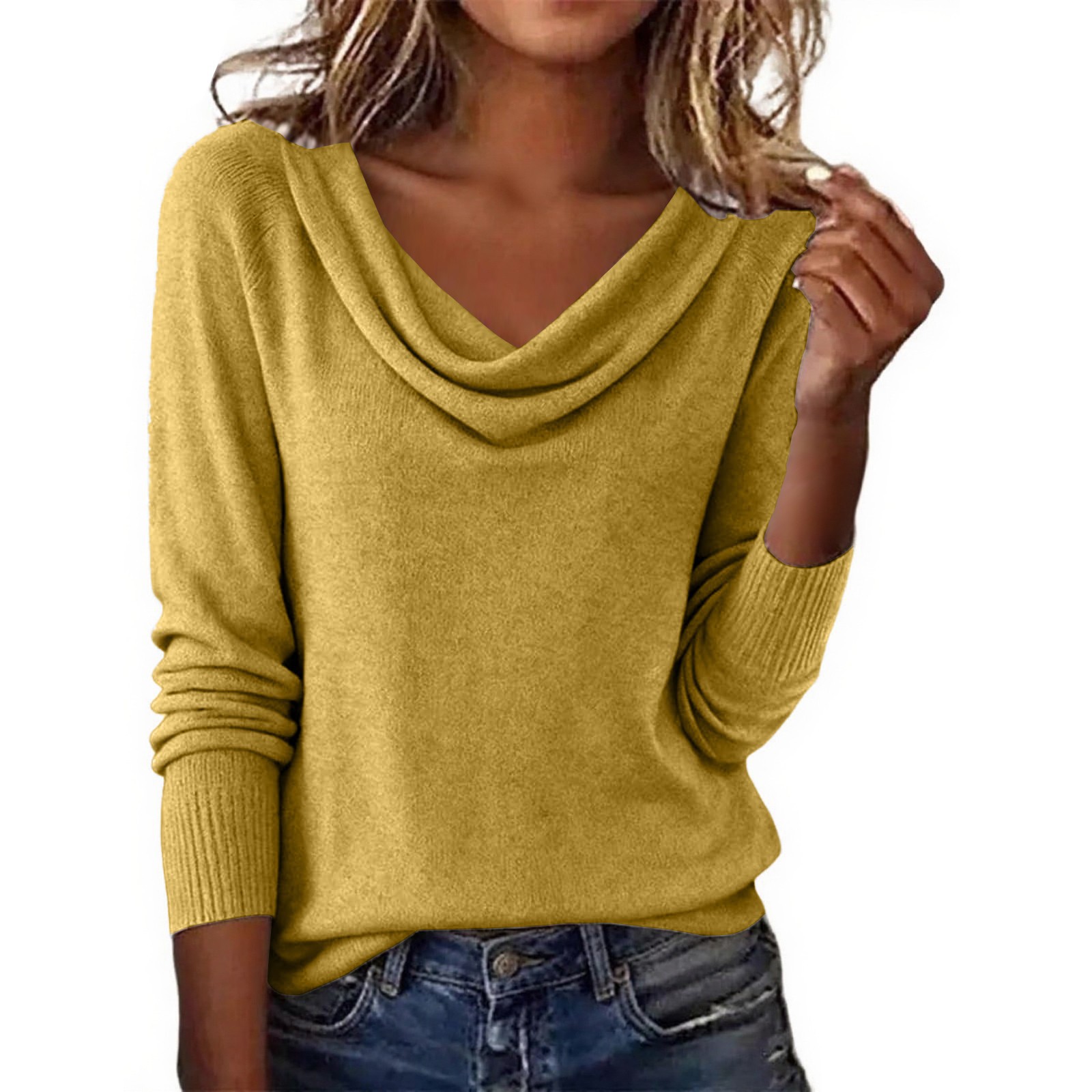 Eleganter Damen Pullover Für Herbst Und Winter Strickoberteil_voghion.com