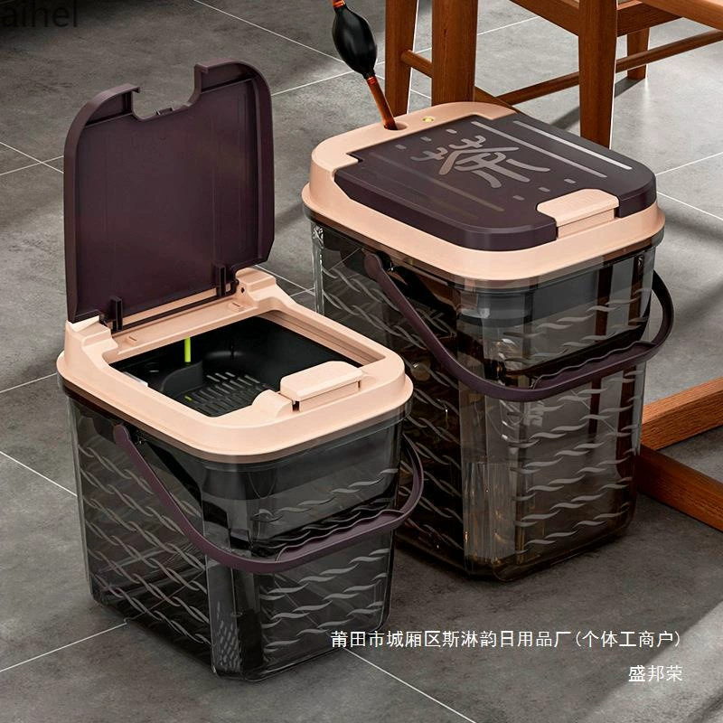 Elite bucket, tea set, garbage can