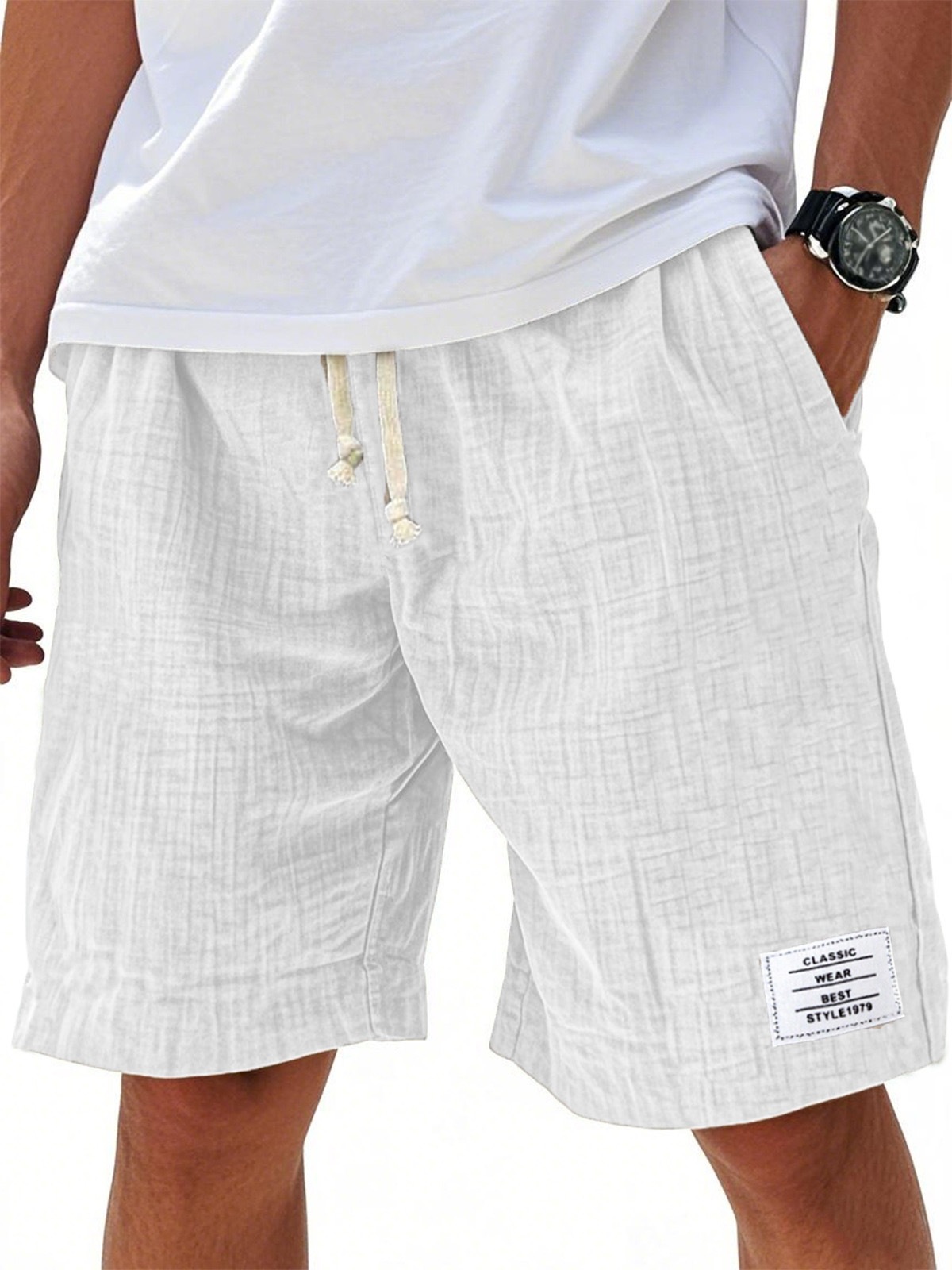 Men's Summer Casual Beach Pants Loose Fit With Pockets Style New_viptrois.com