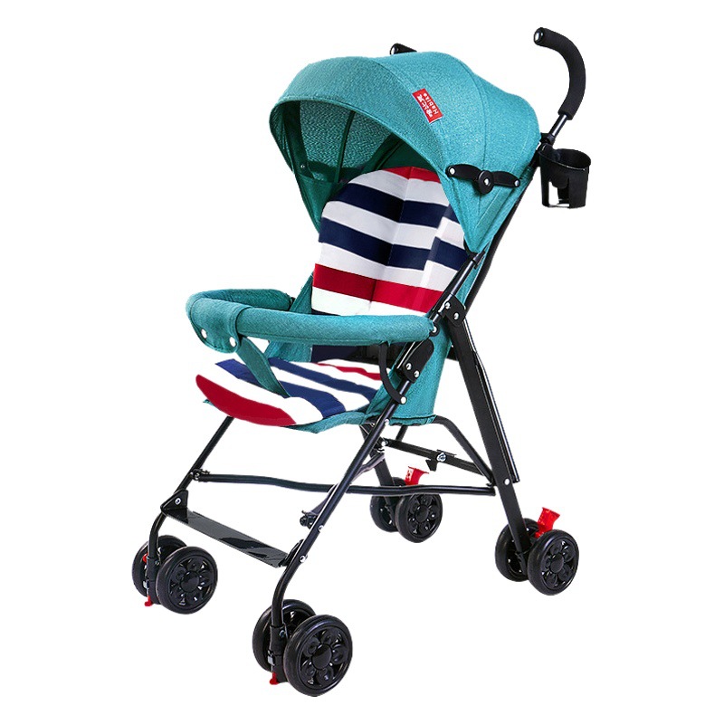 Cochecito de bebé ligero plegable paraguas simple coche puede sentarse y mentir bebé niños verano viaje niño carro