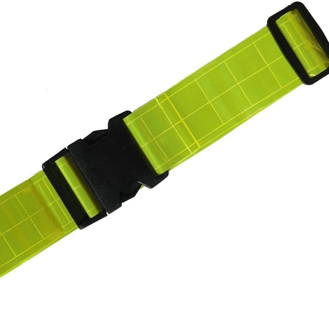5厘米高亮小巧便携安全出行反光腰带PVC晶格腰带可印刷