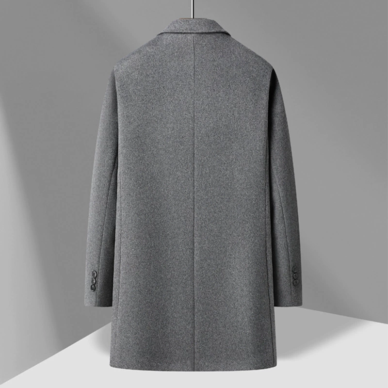 Long woolen woolen coat, fashionable suit, demi-season jacket, mid-length