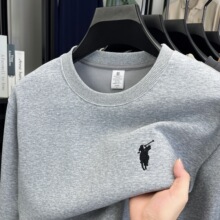 320克重磅棉卫衣男2025秋季新款休闲宽松刺绣圆领长袖男士打底衫