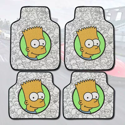 Universal Foot Pad Cartoon Cute Car Anti-Dirty Protective - universal-car-floor-mats-simpson-complete-car-interior-trim-kit-4-piece-set