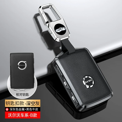 Volvo Key Cover: Car key bag - volvo-black-single-shell-keychain