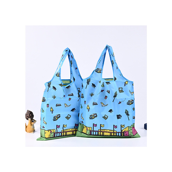 Foldable capacious handheld fashionable shopping bag