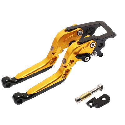horn lever brake handle: Motorcycle Handle Cover - gold-black