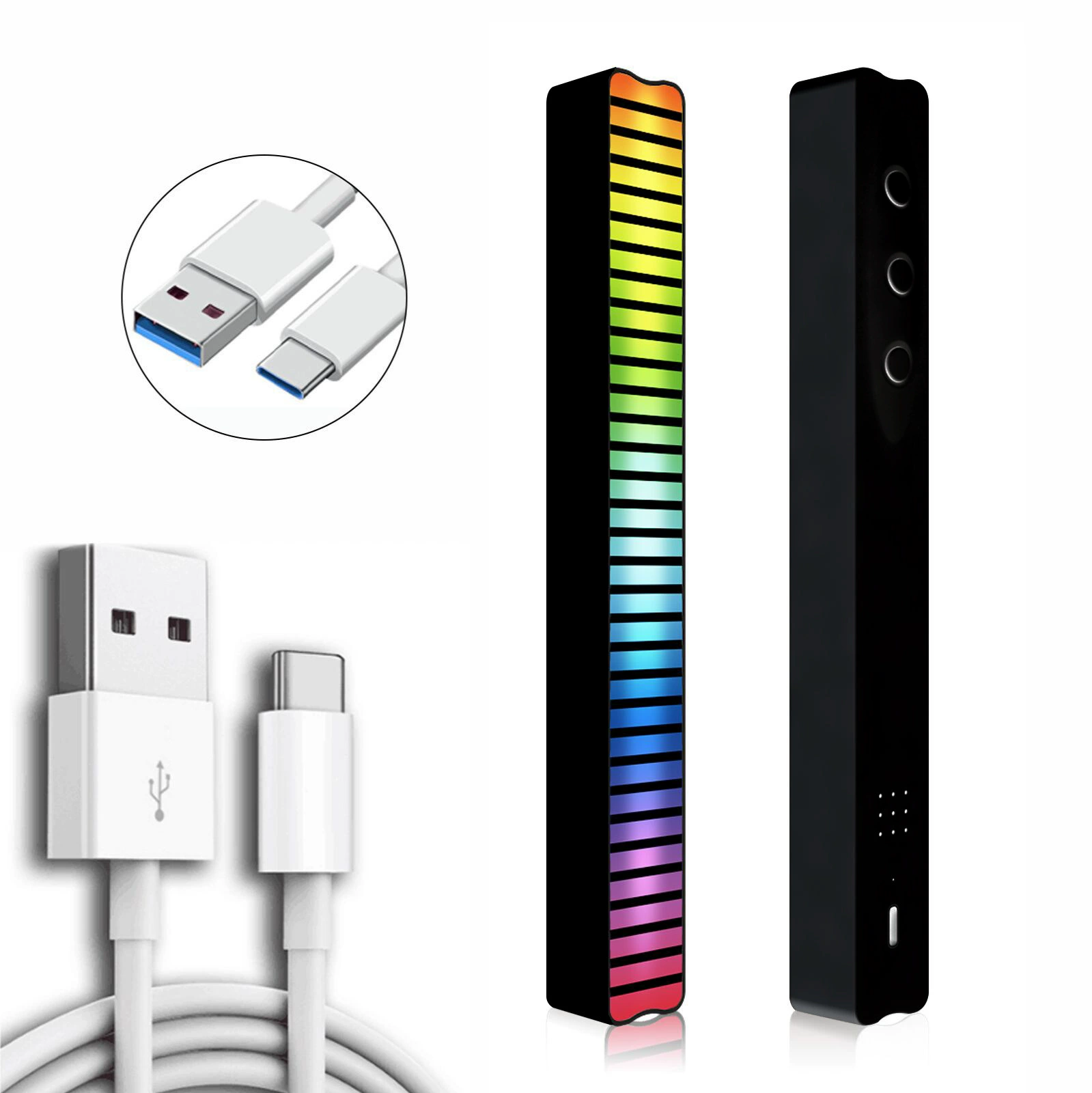 Новая RGB подсветка атмосферная лампа с управлением по музыке ритма, автомобиль USB датчик LED лампа атмосферы кросс‑бордер