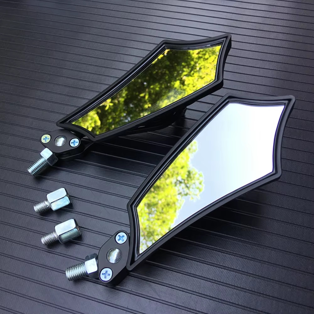 Modified aluminum alloy rod motorcycle rearview mirror 10MM 8MM universal electric vehicle side mirror