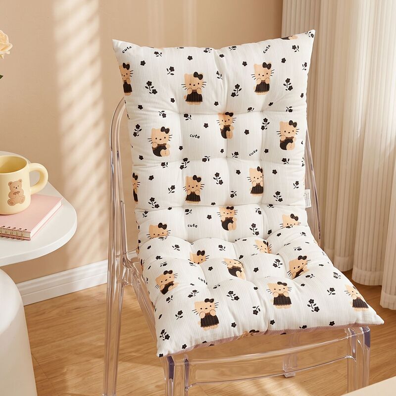 Cute integrated folding chair cushion, seat and backrest combo for home office and study, comfortable with tie straps, floor cushion Cute integrated folding chair cushion, seat and backrest combo for home office and study, comfortable with tie straps, floor cushion