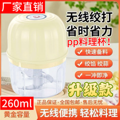 ミートグラインダー ミニガーリックプレス 充電式ネギ・生姜・ニンニクミンサー ミートグラインダー 肉ペースト 補助食品調理機