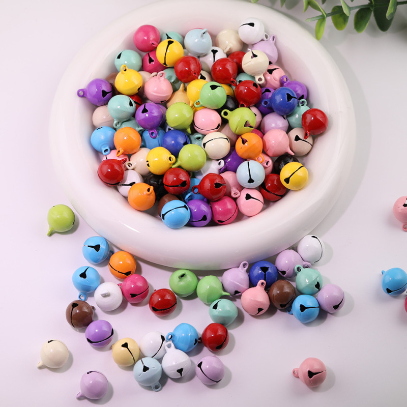 14mm Macaron Color Spray-Painted Pet Round Bell DIY Handmade Bead Pendant Accessory Materials Small Parts 14mm Macaron Color Spray-Painted Pet Round Bell DIY Handmade Bead Pendant Accessory Materials Small Parts