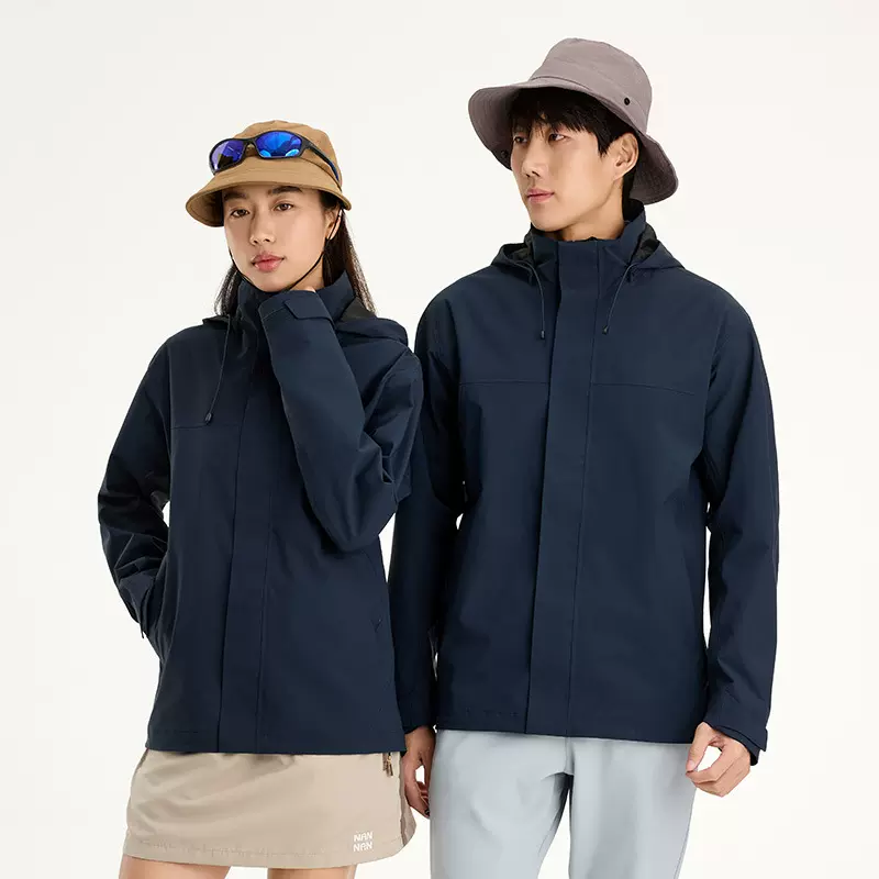 户外双层防水压胶冲锋衣定制印logo订做工作衣服夹克外套风衣批发