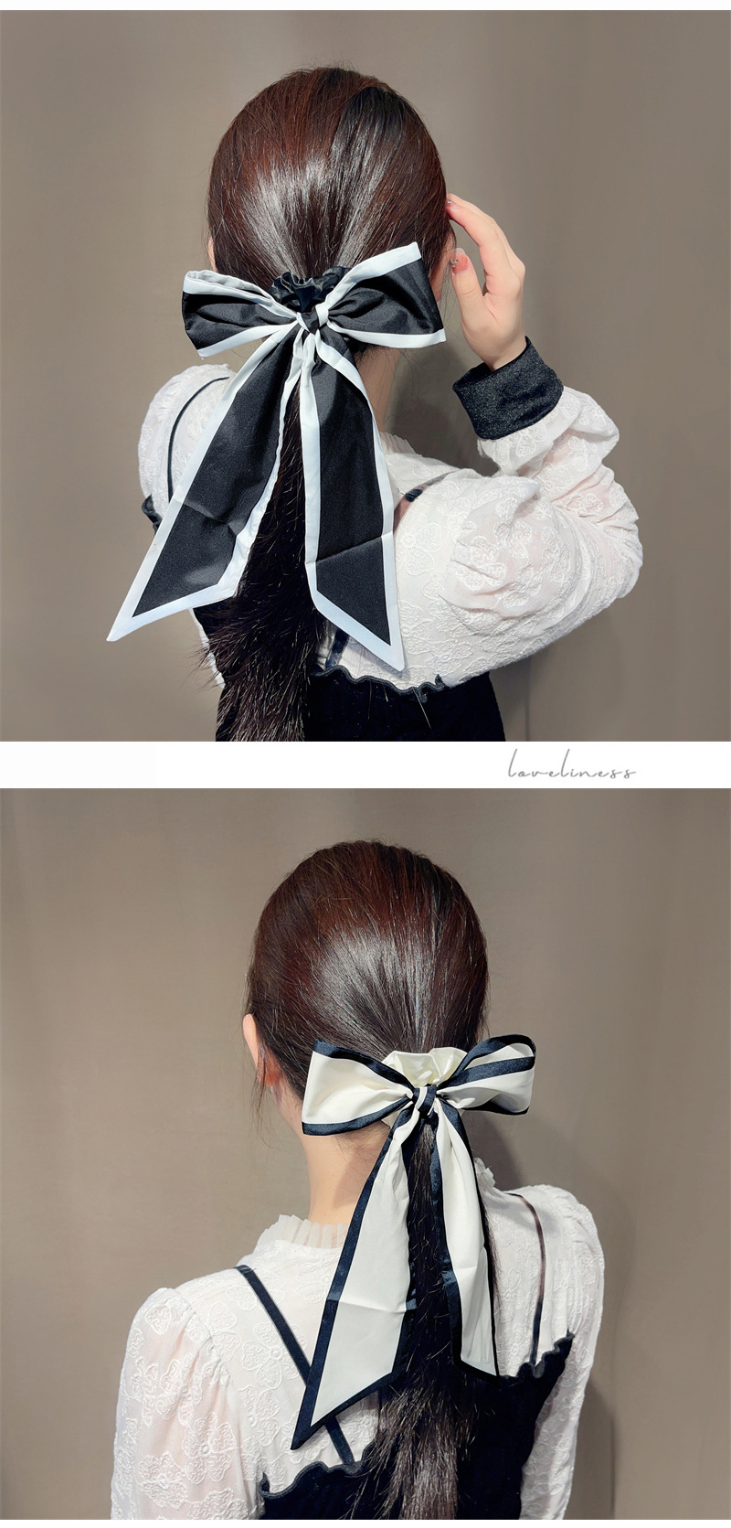 Fashion Bow Knot Satin Hair Tie 1 Piece display picture 1