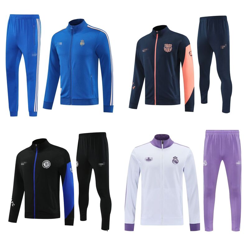 2526 New Winter Long Zipper Suit Jacket Huangmabasa Ac Juventus Chelsea Training Uniform Jacket Jersey