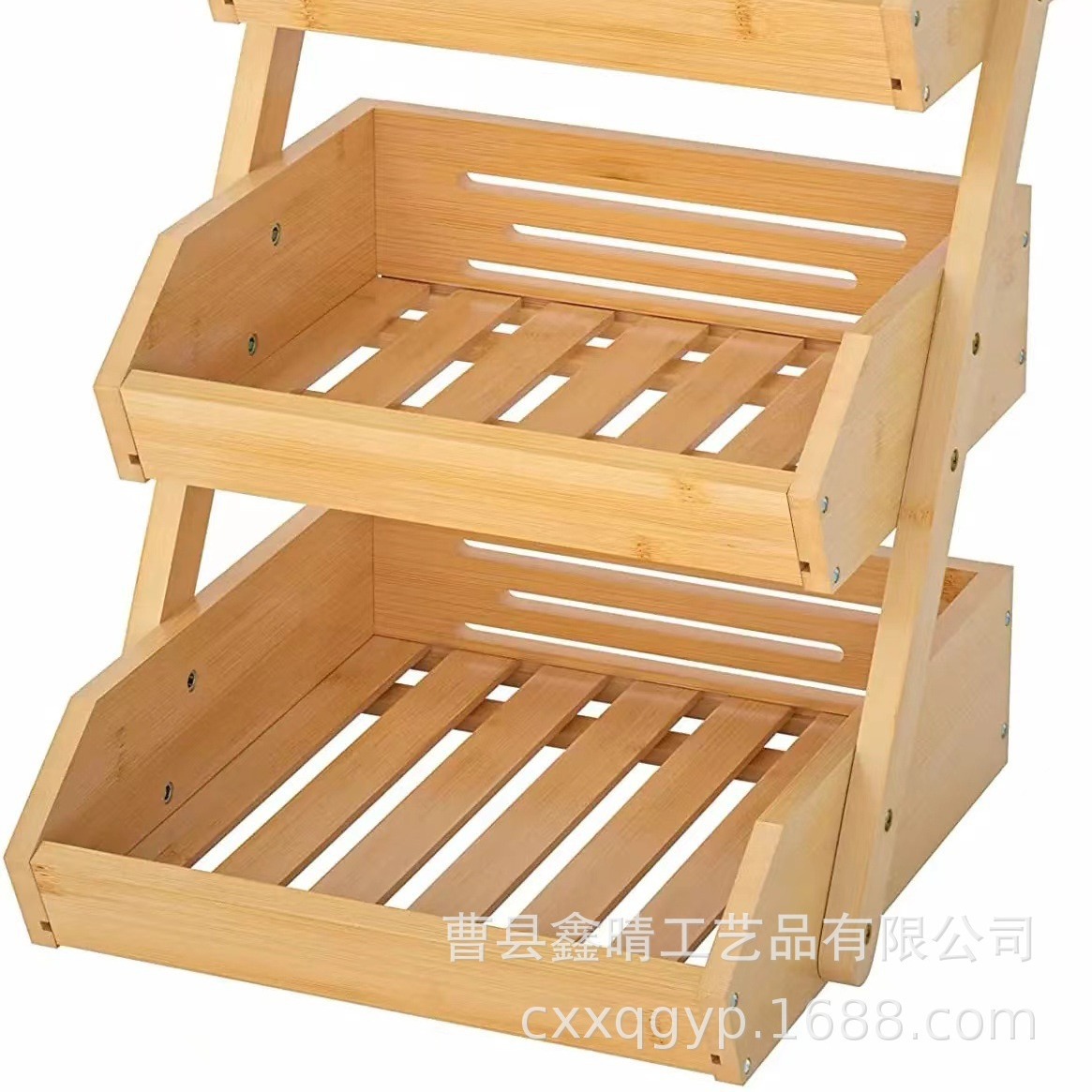 Estante de almacenamiento de frutas y verduras de bambú y madera de cocina Estante de madera multifuncional Estante de almacenamiento multicapa de madera maciza Estante de acabado desmontable