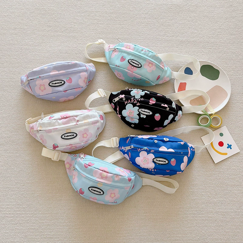 Children's bag, summer cartoon cute dinosaur, children's chest bag for men and women, belt bag, 2023