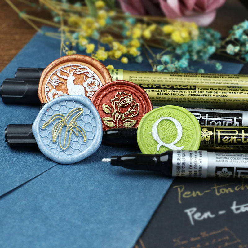 Enamel Wax Stamp Coloring Pen, Vintage Sealing Wax Coloring Pen, Gold and Silver Manufacturer Wholesale and Direct Sales