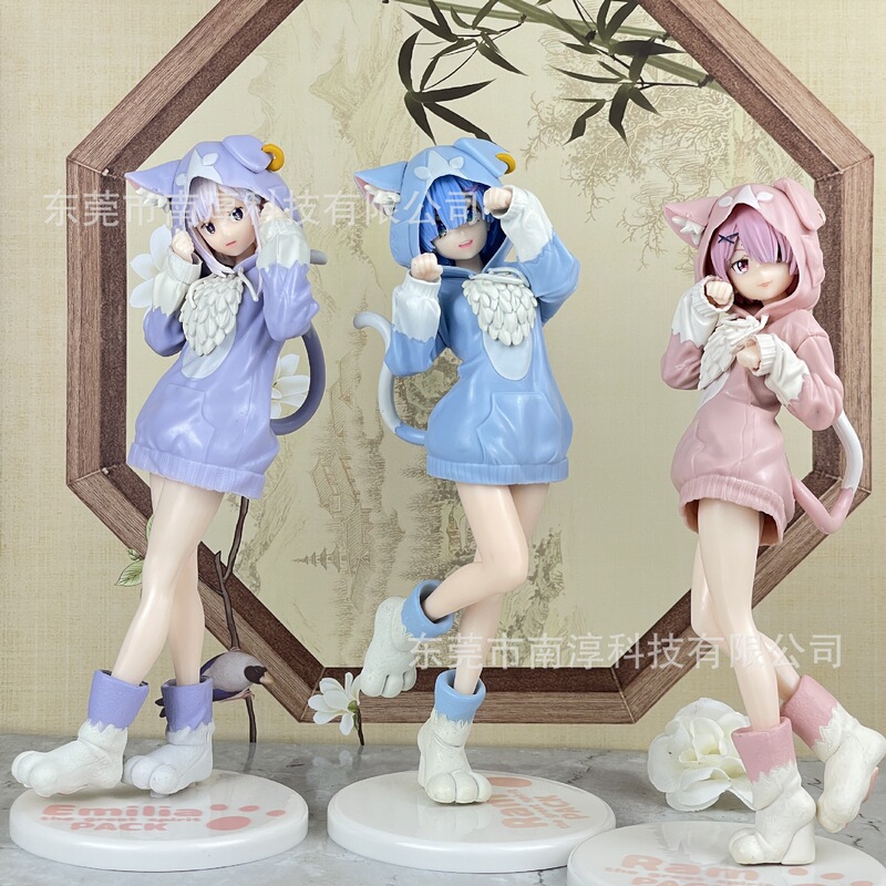 レムラム愛ミリアフィギュアパーカー装着ドーム妹初音二次元人形モデル装飾品卸売|undefined