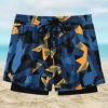 Orange pattern [double-layer swimming trunks]