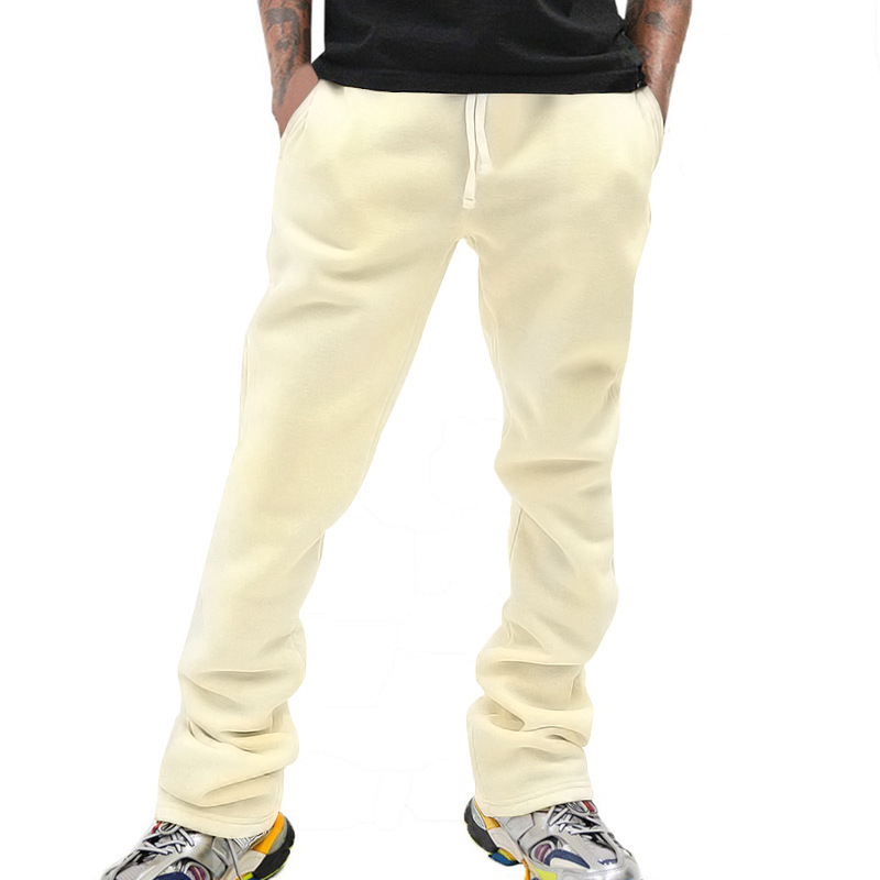 pantaloni casual da uomo 24 Micro pull cord gamba lunga strada americana hip-hop tinta unita_voghion.com