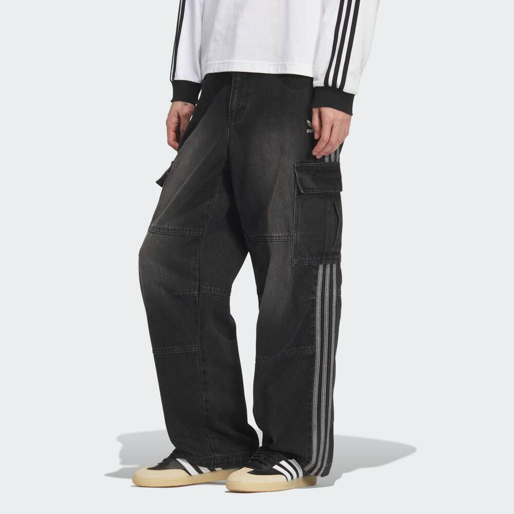 Cross-border spring and autumn men's three-stripe jeans with clover embroidery, casual Korean-style straight-leg height-enhancing pants
