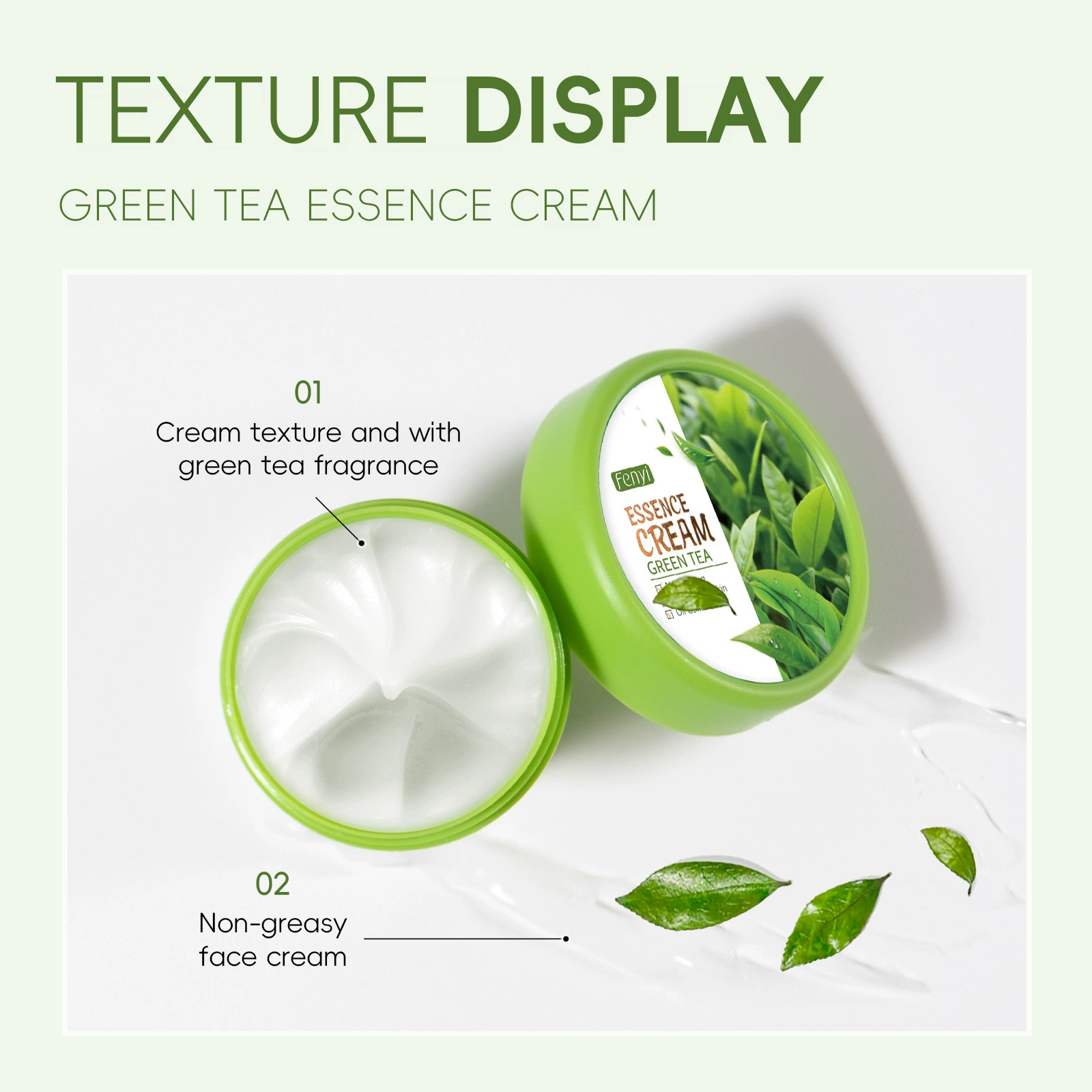 Крема Essence (Fenyi) 40 г — зеленый чай, увлажнение и контроль жирности