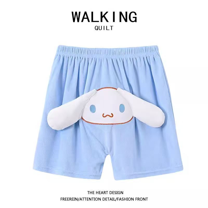 계피 개 반바지 크리스탈 벨벳