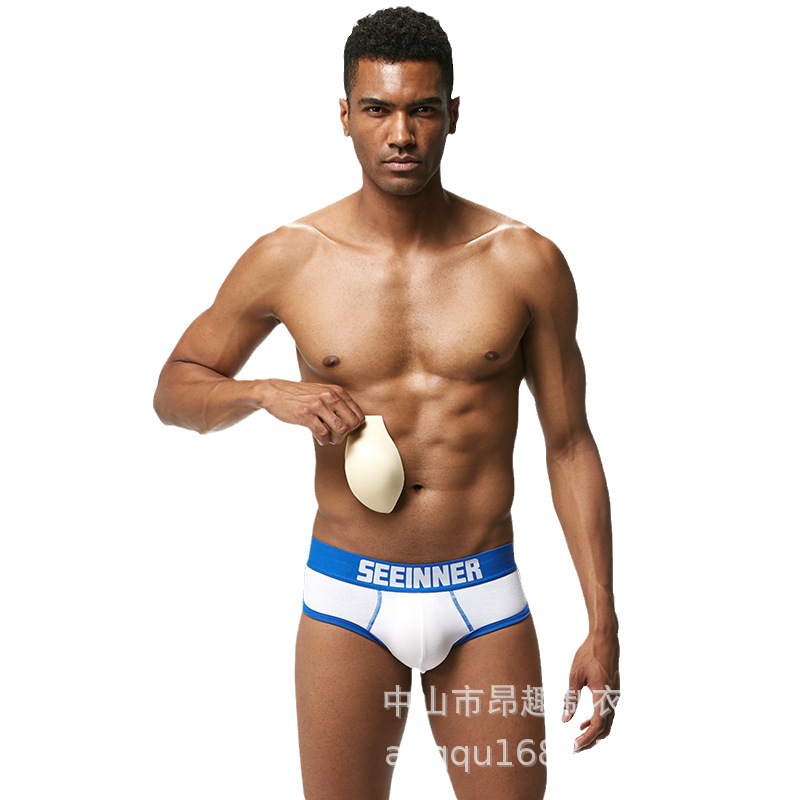 Nueva ropa interior de los hombres de algodón transpirable personalidad de la moda color a juego de cintura baja escritos de comercio exterior AliExpress transfronteriza