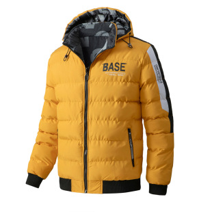 Double-sided cotton-padded coat men's cotton-padded coat autumn and winter American fashion brand hooded youth thickened cotton-padded coat winter coat