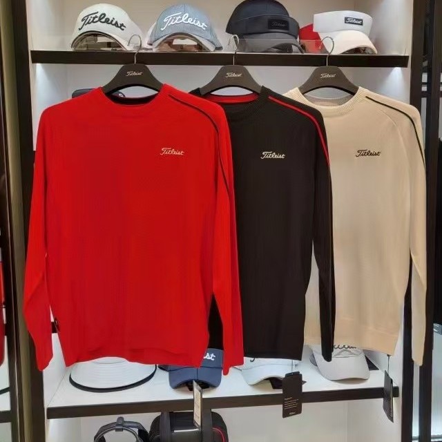 Autumn and Winter Korean Golf Golf Men's Jacket Golf Clothing New Round Neck Color Knitted Sweater