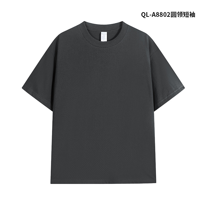 240g marca de moda de peso pesado cuello redondo de manga corta ropa de clase de construcción de grupo de algodón puro cultura camisa publicitaria ropa de trabajo ropa de trabajo camiseta personalizada