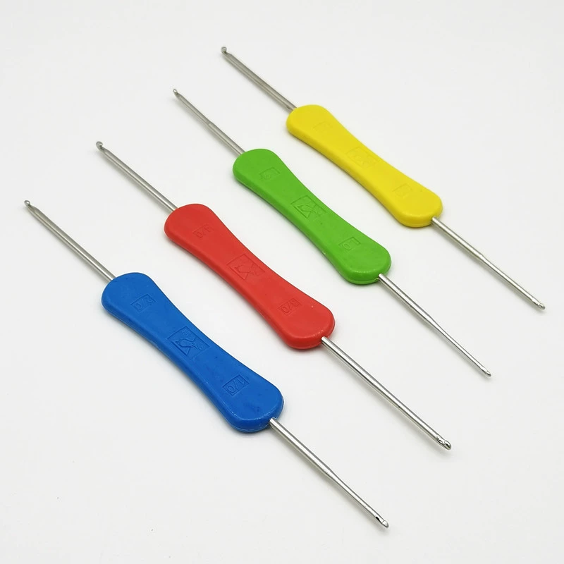 Двойной крючок для вязания крючком специальный оптовый распродажа шерстяные вязальные Инструменты сумка для поделок