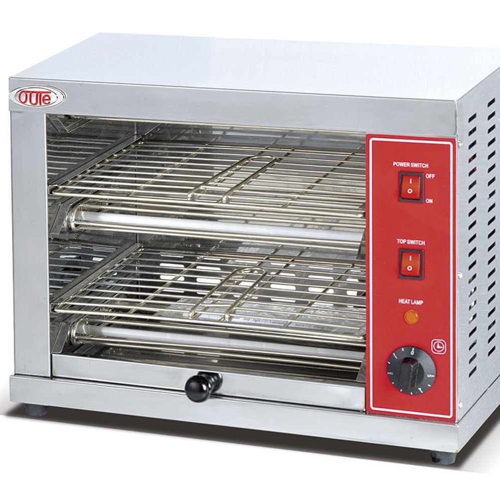 欧特厂家直销OT-ES-2台式双层电热面火炉 烤鱼烤肉烤面包炉