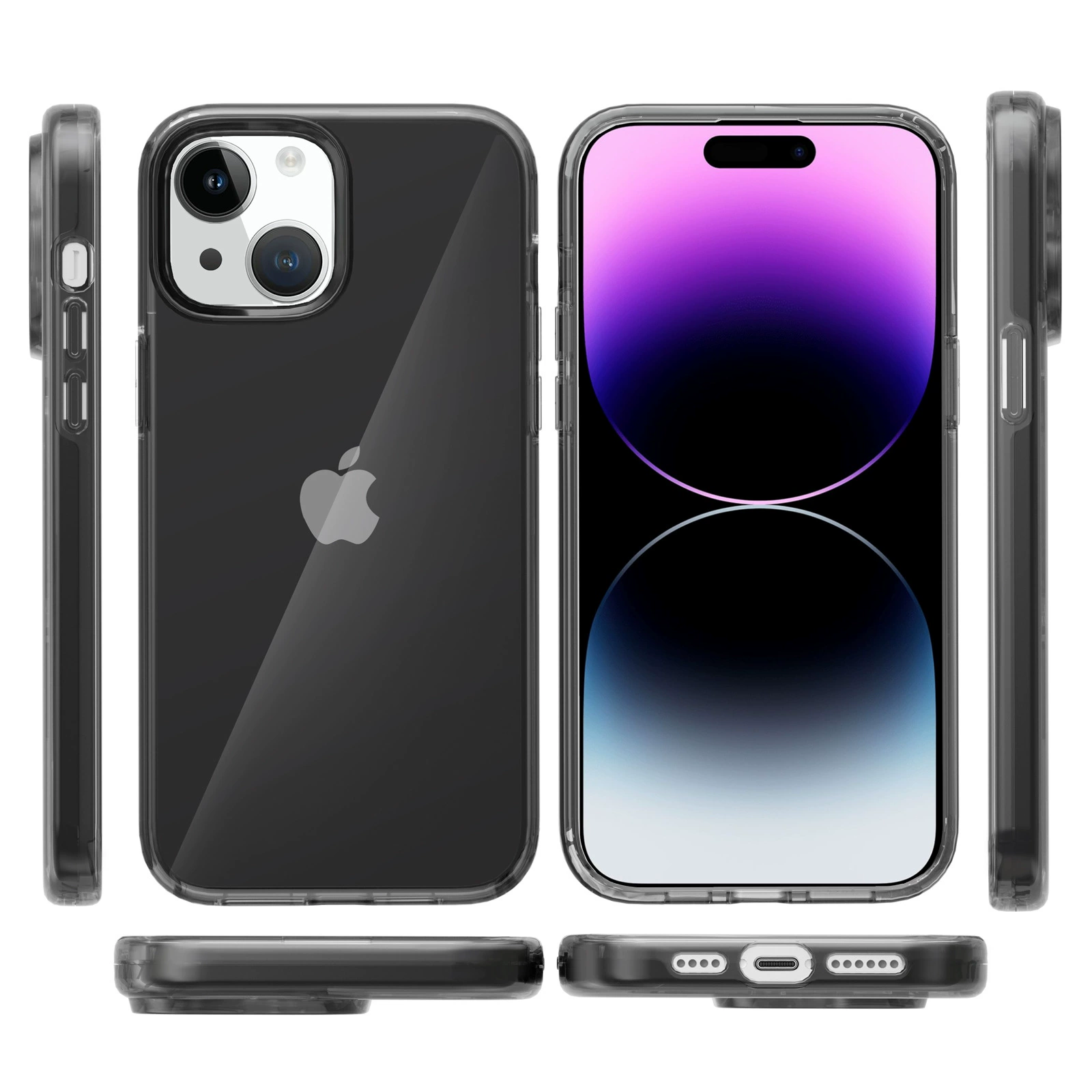 Чехол для телефона (Apple) iPhone 11–17 совместимый, прозрачный блеск, магнитный и защита от падения